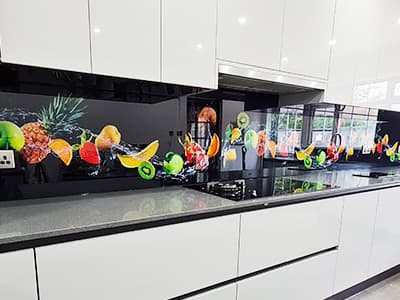 Digital UV Printed glass finish sample